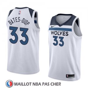 Maillot Minnesota Timberwolves Keita Bates-diop No 33 Association 2018 Blanc