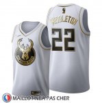 Maillot Golden Edition Milwaukee Bucks Khris Middleton 2019-20 Blanc