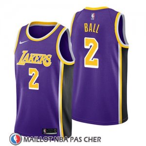 Maillot Los Angeles Lakers Lonzo Ball No 2 Statement 2018 Volet