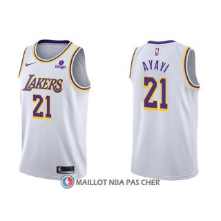 Maillot Los Angeles Lakers Joel Ayayi NO 21 Association 2021-22 Blanc