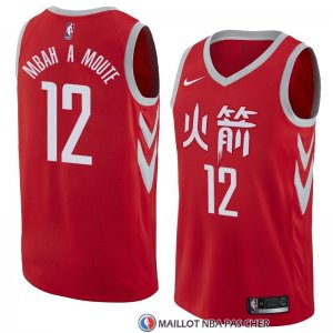 Maillot Houston Rockets Luc Mbah a Moute Ville 2018 Rouge