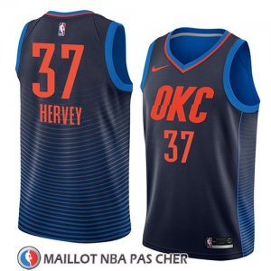 Maillot Oklahoma City Thunder Kevin Hervey No 37 Statement 2018 Bleu