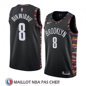 Maillot Brooklyn Nets Spencer Dinwiddie Ville 2019 Noir