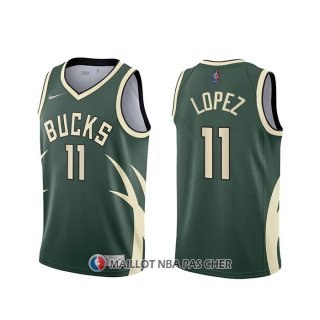 Maillot Milwaukee Bucks Brook Lopez Earned 2020-21 Vert