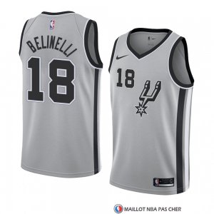 Maillot San Antonio Spurs Marco Belinelli Statement 2018 Gris2