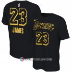 Maillot Manche Courte Los Angeles Lakers Lebron James Noir