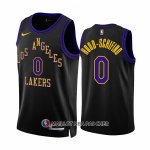 Maillot Los Angeles Lakers Jalen Hood-schifino NO 0 Ville 2023-24 Noir