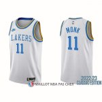 Maillot Los Angeles Lakers Malik Monk NO 11 Classic 2022-23 Blanc