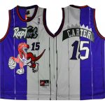 Maillot Split Raptors Carter 15 Violet Blanc