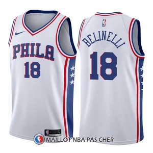 Maillot Philadelphia 76ers Marco Belinelli Association 18 2017-18 Blanc