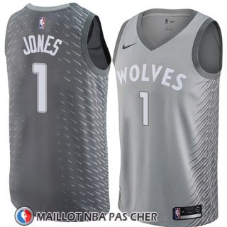 Maillot Minnesota Timberwolves Tyus Jones No 1 Ciudad 2018 Gris