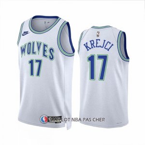 Maillot Minnesota Timberwolves Vit Krejci NO 17 Classic 2023-24 Blanc