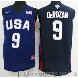 Maillot USA Dream 12 Teams DeRozan #9 Bleu