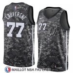 Maillot San Antonio Spurs Joffrey Lauvergne No 77 Ciudad 2018 Gris
