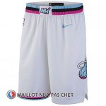 Short Miami Heat Ciudad 2017-18 Blanc