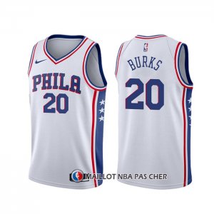Maillot Philadelphia 76ers Alec Burks Association Blanc