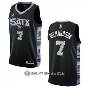 Maillot San Antonio Spurs Josh Richardson NO 7 Statement 2022-23 Noir