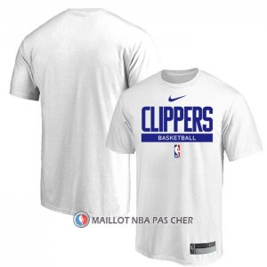 Maillot Manche Courte Los Angeles Clippers Practice Performance 2022-23 Blanc
