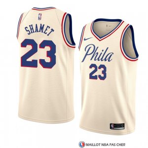 Maillot Philadelphia 76ers Landry Shamet Ville 2017-18 Crema
