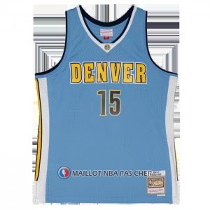 Maillot Denver Nuggets Nikola Jokic NO 15 Mitchell & Ness 2016-17 Bleu