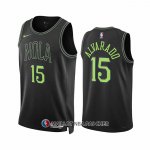Maillot New Orleans Pelicans Jose Alvarado NO 15 Ville 2023-24 Noir