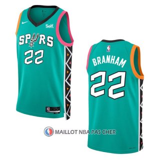 Maillot San Antonio Spurs Malaki Branham NO 22 Ville 2022-23 Vert