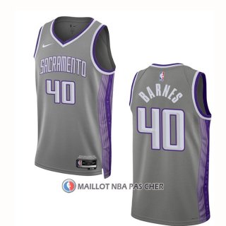 Maillot Sacramento Kings Harrison Barnes NO 40 Ville 2022-23 Gris
