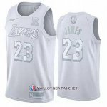Maillot Los Angeles Lakers LeBron James NO 23 MVP Blanc