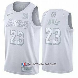Maillot Los Angeles Lakers LeBron James NO 23 MVP Blanc