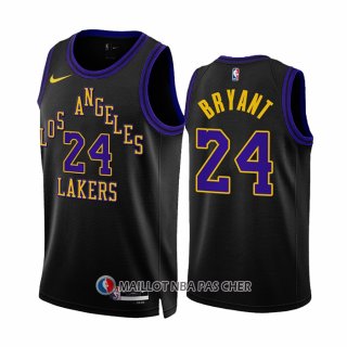 Maillot Los Angeles Lakers Kobe Bryant NO 24 Ville 2023-24 Noir