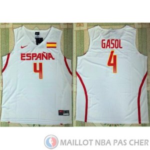Maillot Jeux Olympiques Rio Espana Gasol #4 Blanc