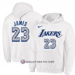 Veste a Capuche Los Angeles Lakers Lebron James Blanc