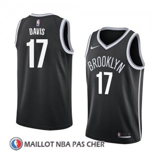 Maillot Brooklyn Nets Ed Davis No 17 Icon 2018 Noir