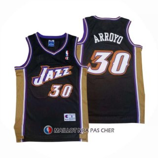 Maillot Utah Jazz Carlos Arroyo NO 30 Retro Noir