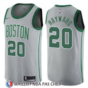 Maillot Celtics Jaylen Gordon Hayward 20 Ciudad 2017-18 Gris