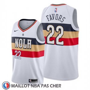 Maillot New Orleans Pelicans Derrick Favors Earned Blanc