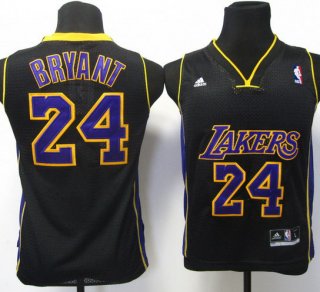 Maillot Enfant de Bryant Los Angeles Lakers #24 Noir