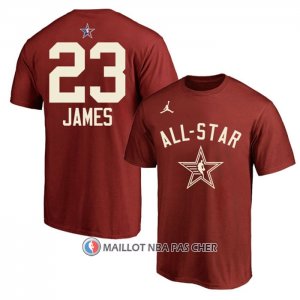 Maillot Manche Courte All Star 2024 LeBron James Rouge