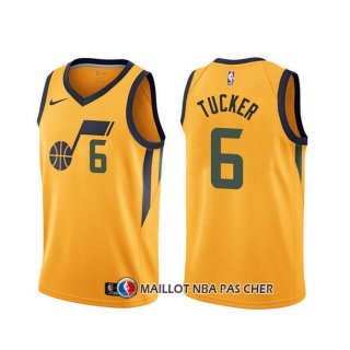 Maillot Utah Jazz Rayjon Tucker Statement Jaune Edition