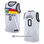 Maillot Minnesota Timberwolves D'angelo Russell NO 0 Ville 2022-23 Blanc