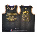 Maillot Los Angeles Lakers LeBron James Black Mamba Noir