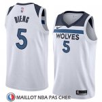 Maillot Minnesota Timberwolves Gorgui Dieng No 5 Association 2018 Blanc