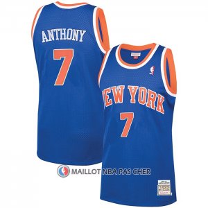Maillot New York Knicks Carmelo Anthony NO 7 Mitchell & Ness 2012-13 Bleu