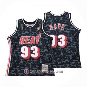 Maillot Miami Heat Bape NO 93 Hardwood Classic Noir