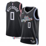 Maillot Los Angeles Clippers Russell Westbrook NO 0 Ville 2022-23 Noir