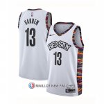 Maillot Brooklyn Nets James Hardenl Ville 2020 Blanc