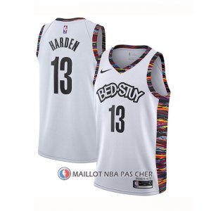 Maillot Brooklyn Nets James Hardenl Ville 2020 Blanc