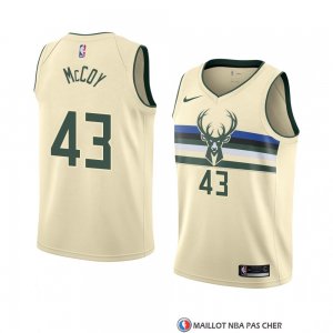 Maillot Milwaukee Bucks Brandon Mccoy Ville 2018 Crema