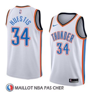 Maillot Oklahoma City Thunder Josh Huestis No 34 Association 2018 Blanc