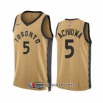 Maillot Toronto Raptors Precious Achiuwa NO 5 Ville 2023-24 Or